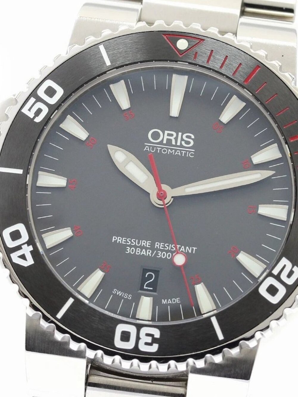 ORIS Aquis 0 733 7653 4183-Set MB Date gray Dial Automatic Men's Watch_913691
